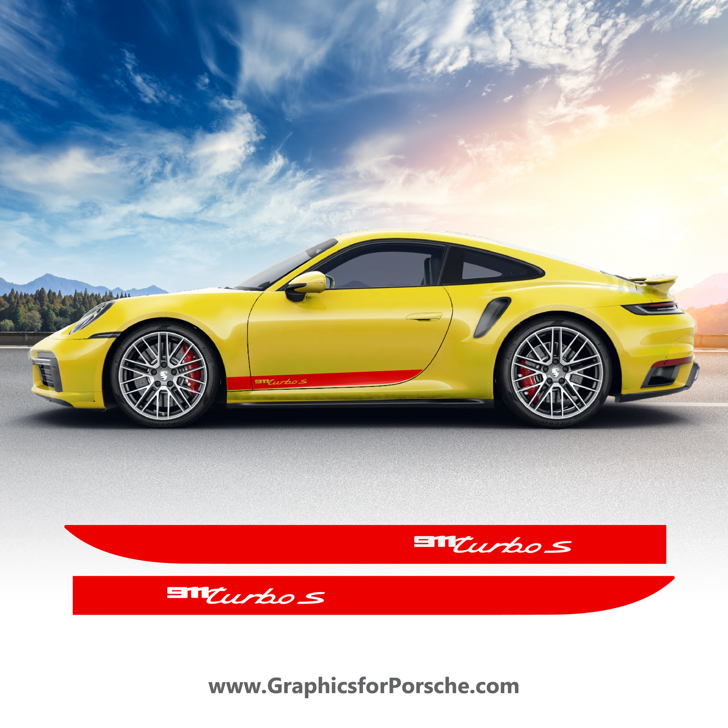 Accent Door Graphics for Turbo S
