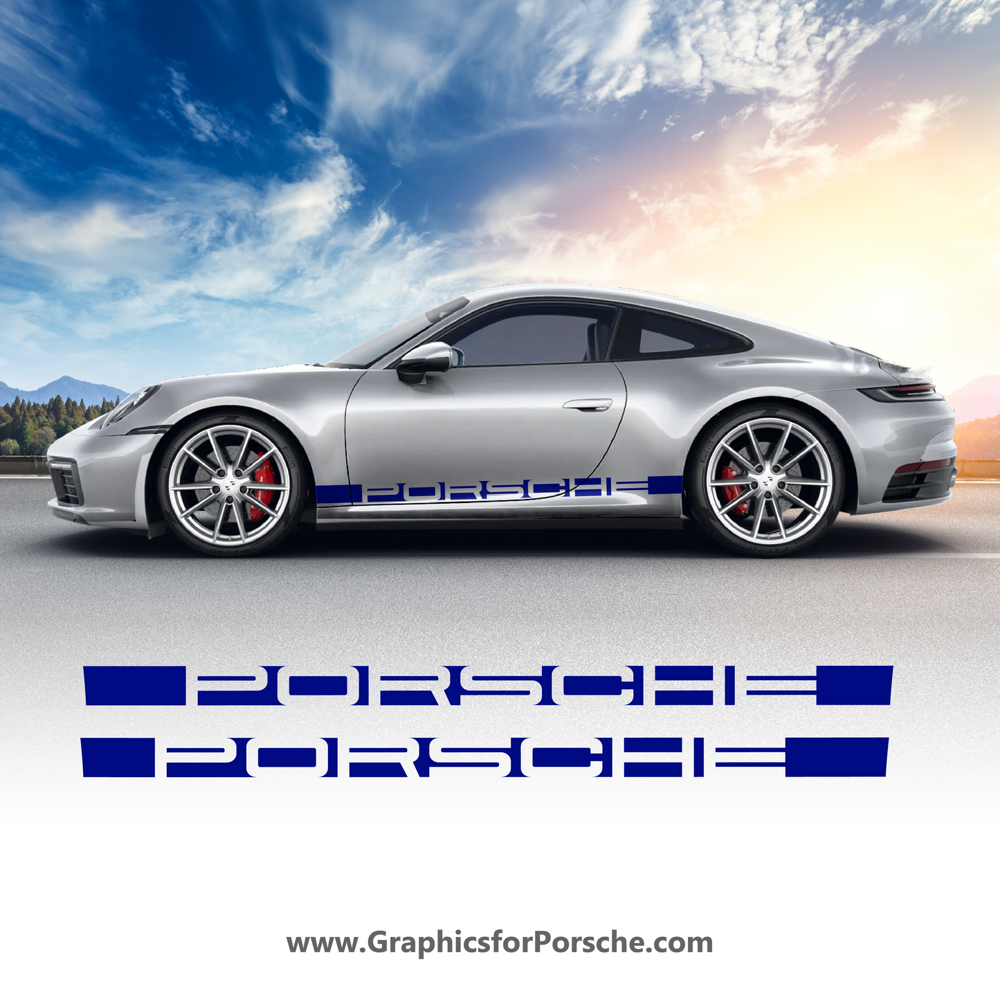 Side Graphics Stripe Set for Carrera 911