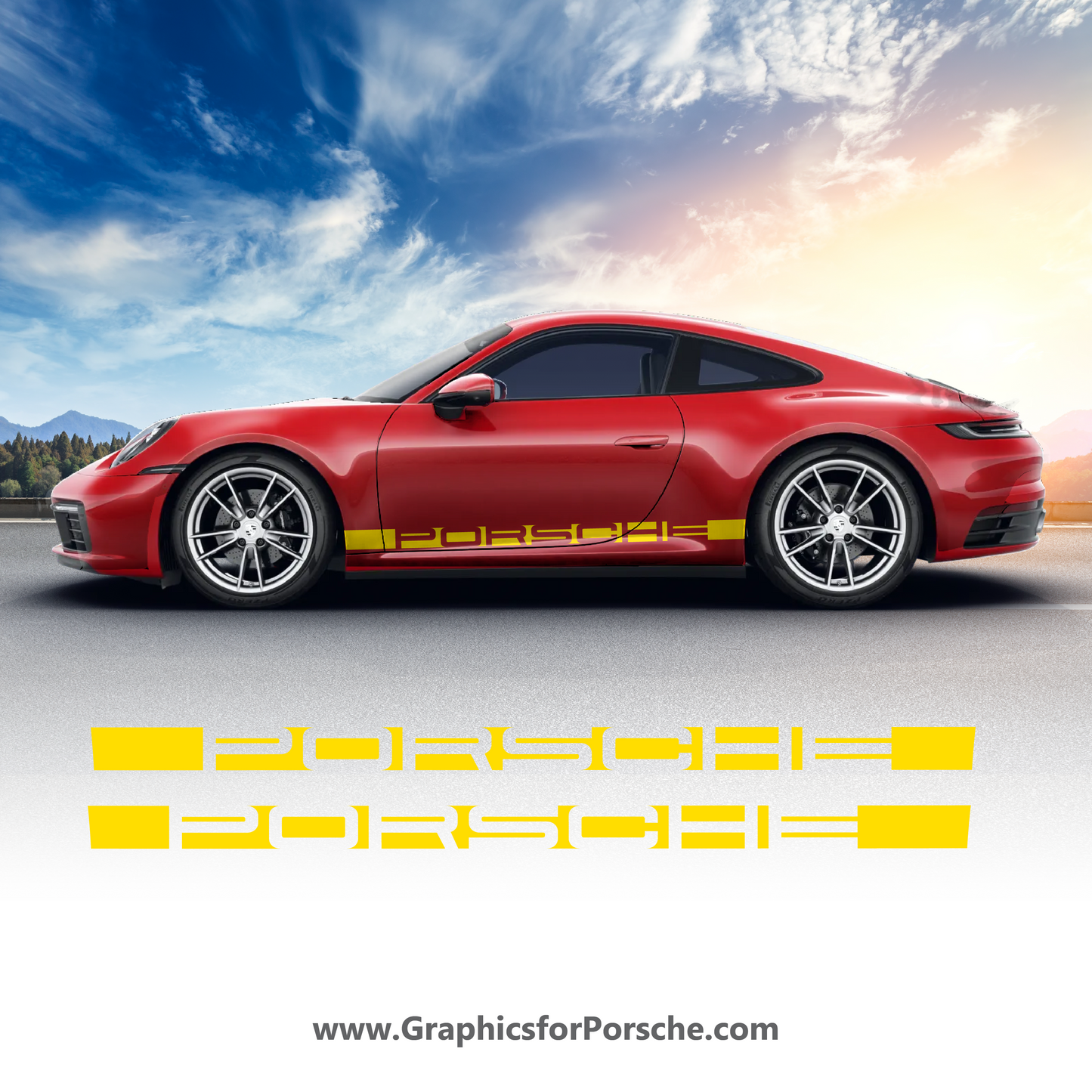 Side Graphics Stripe Set for Carrera 911
