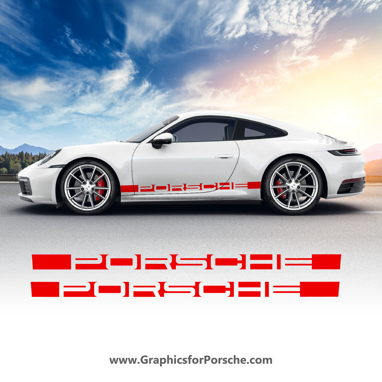 Side Graphics Stripe Set for Carrera 911