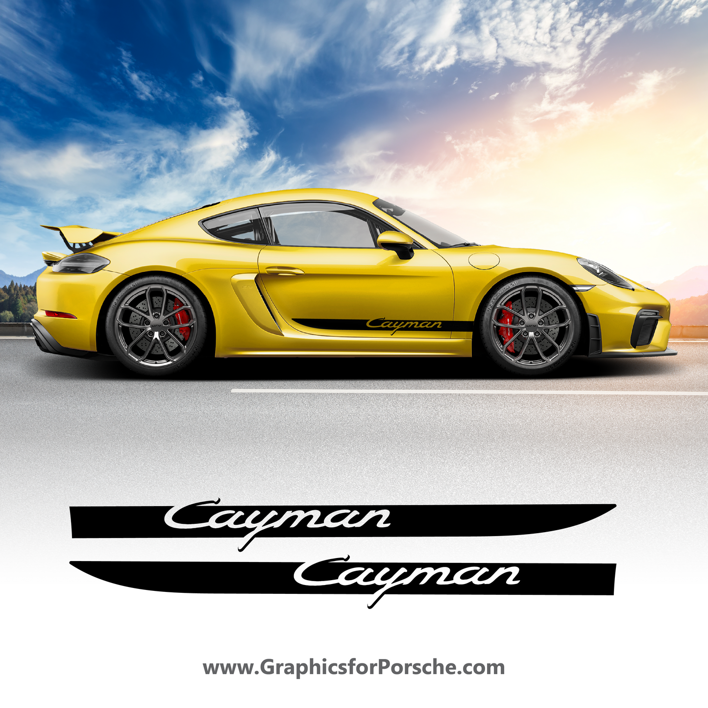 Side Door Graphics for Cayman 718