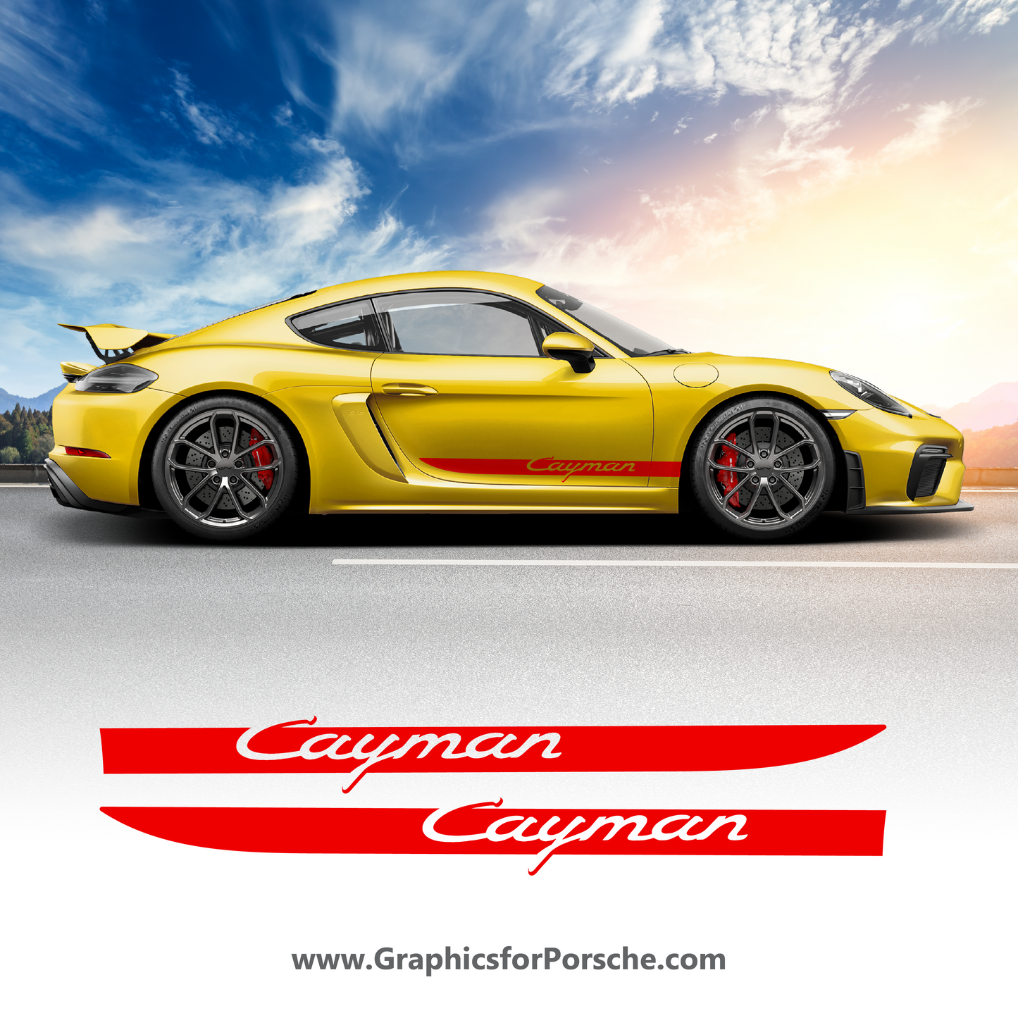 Side Door Graphics for Cayman 718
