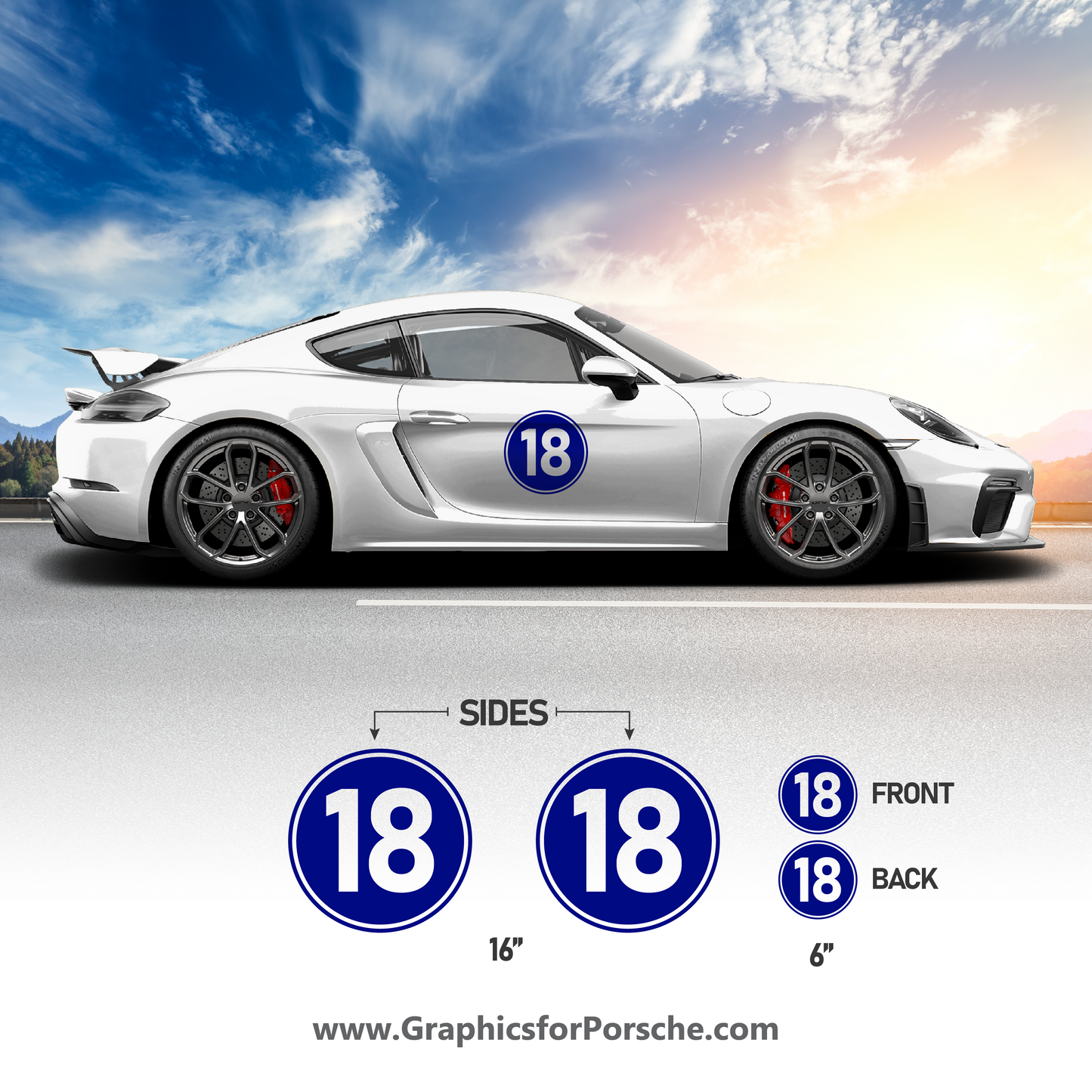 Racing Numbers for Cayman & Carrera