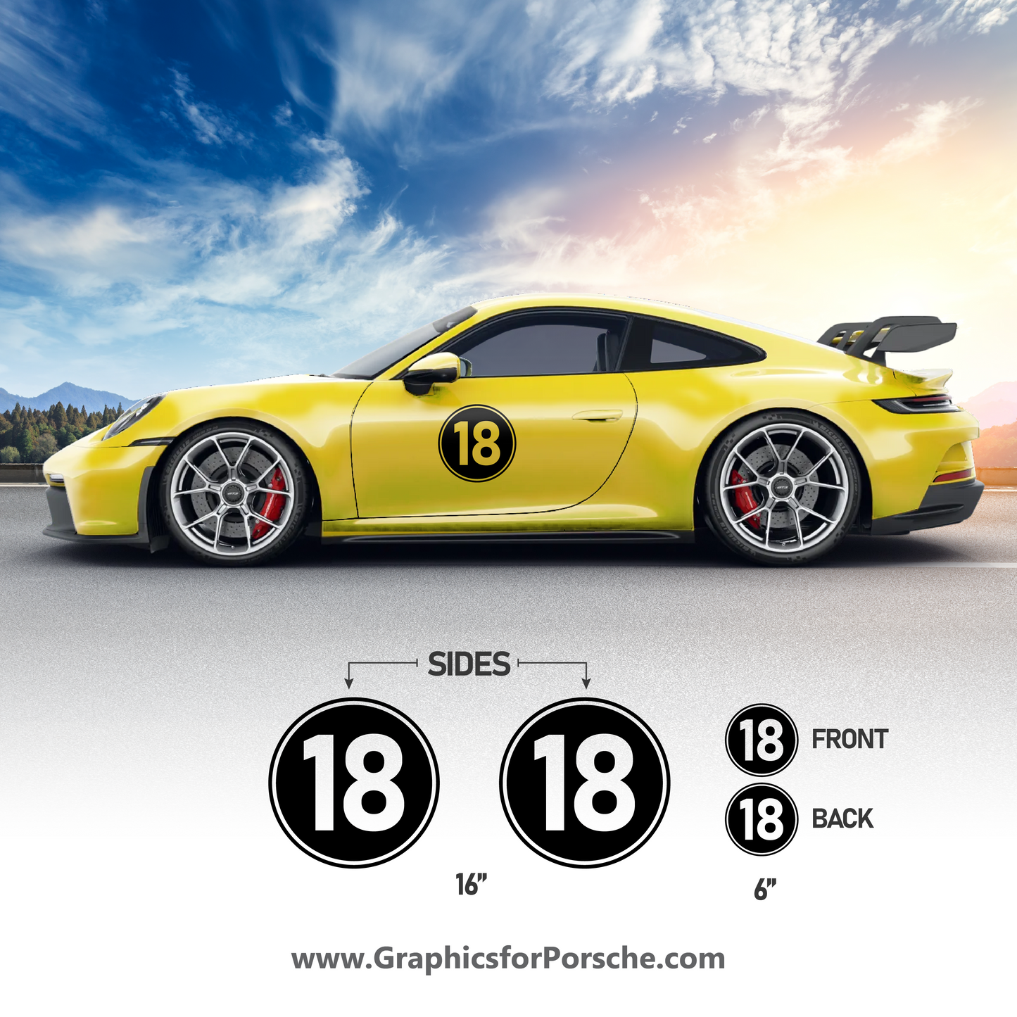 Racing Numbers for Cayman & Carrera