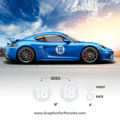 Racing Numbers for Cayman & Carrera